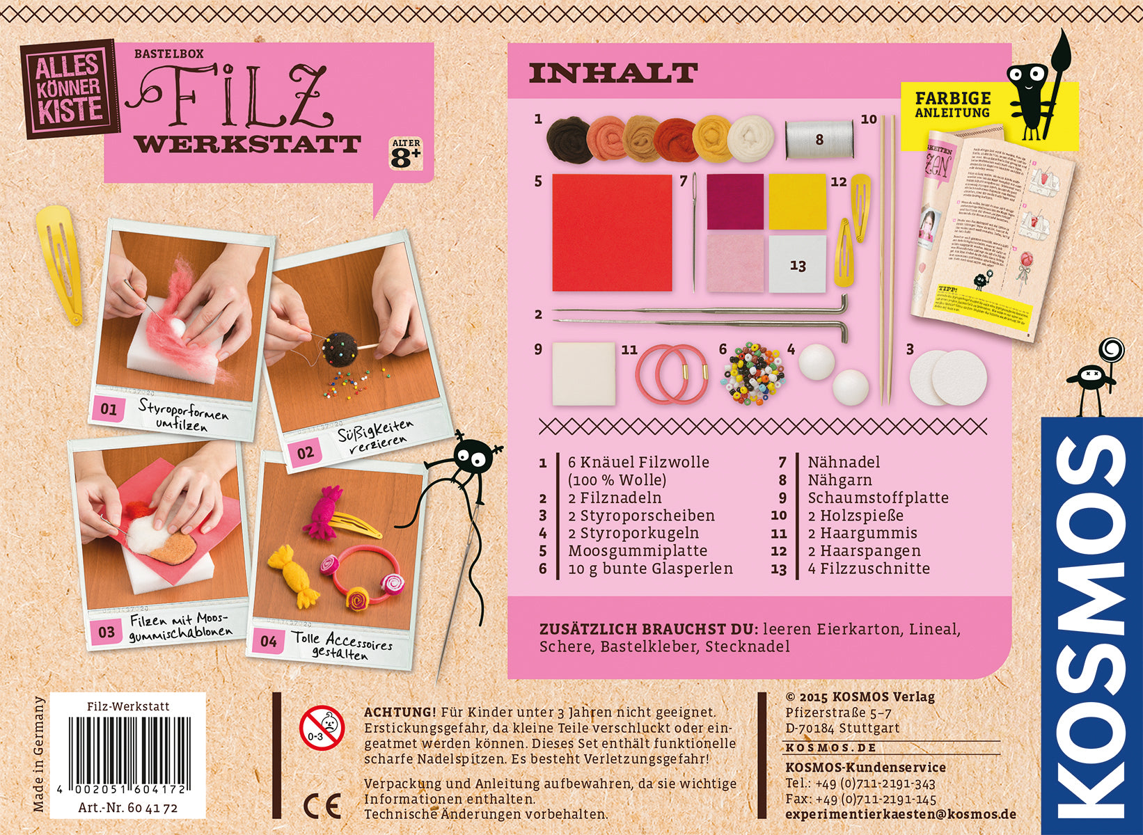 kosmos-filzwerkstatt-kreativ-set-filzwolle-lollies image 2