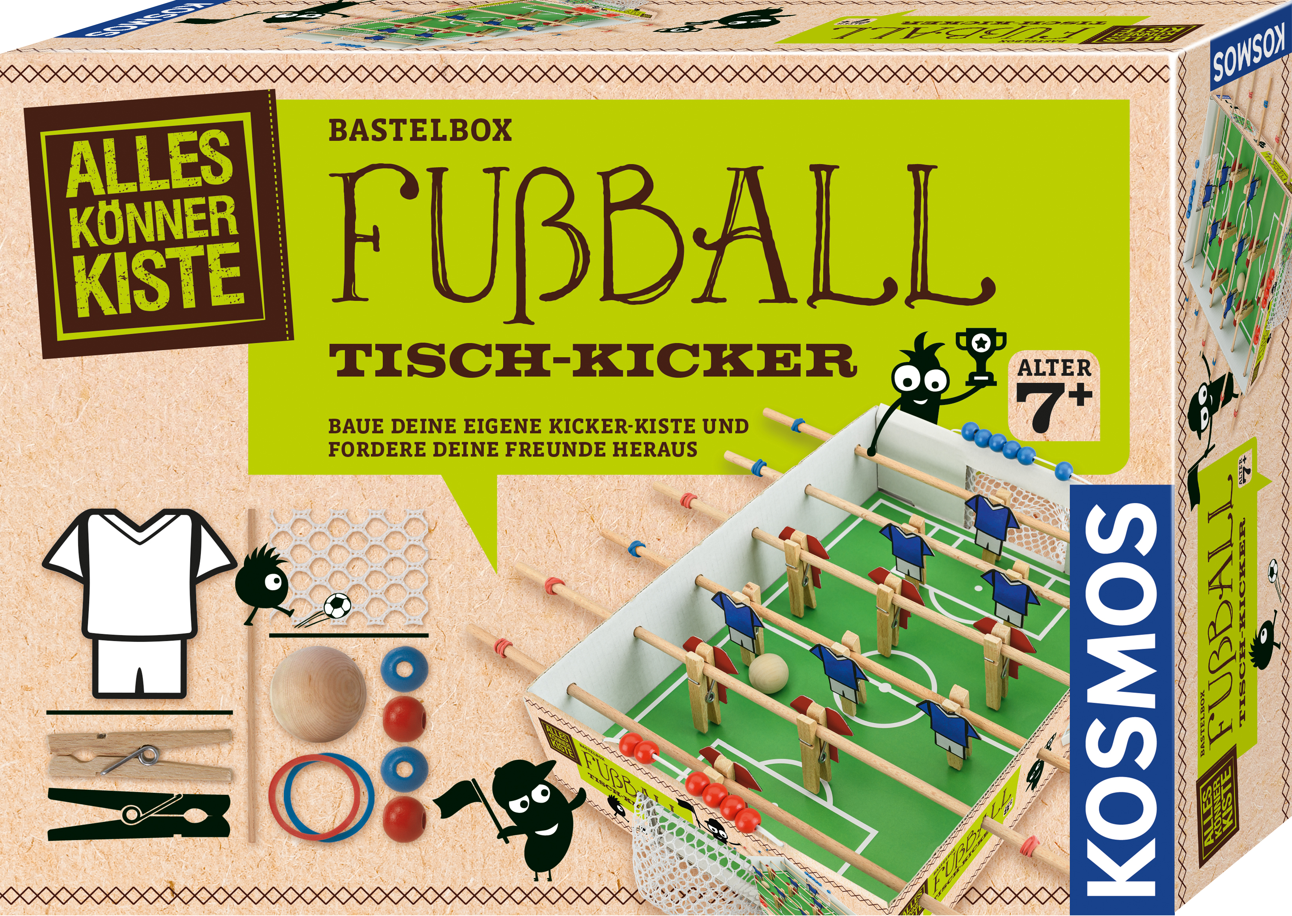 kosmos-fu-ball-tisch-kicker-bastelset-spiel-ab-8-jahren-holz image 1