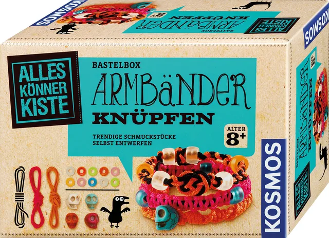 kosmos-armb-nder-kn-pfen-bastelset-neonperlen-3-kordeln image 1