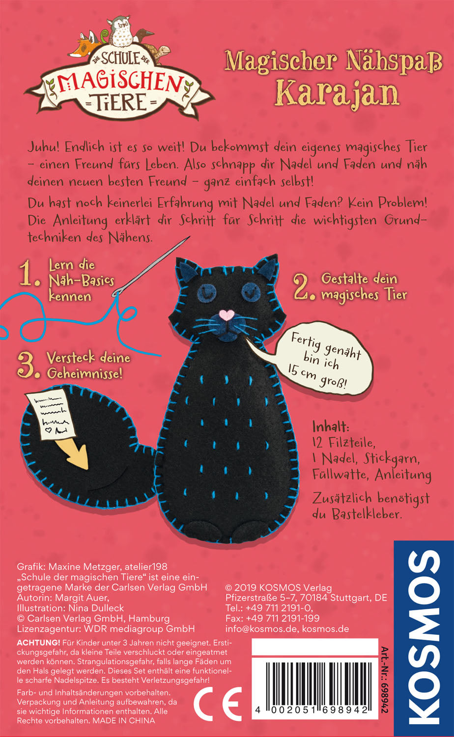 die-schule-der-magischen-tiere-karajan-n-hset-filz-15-cm image 2