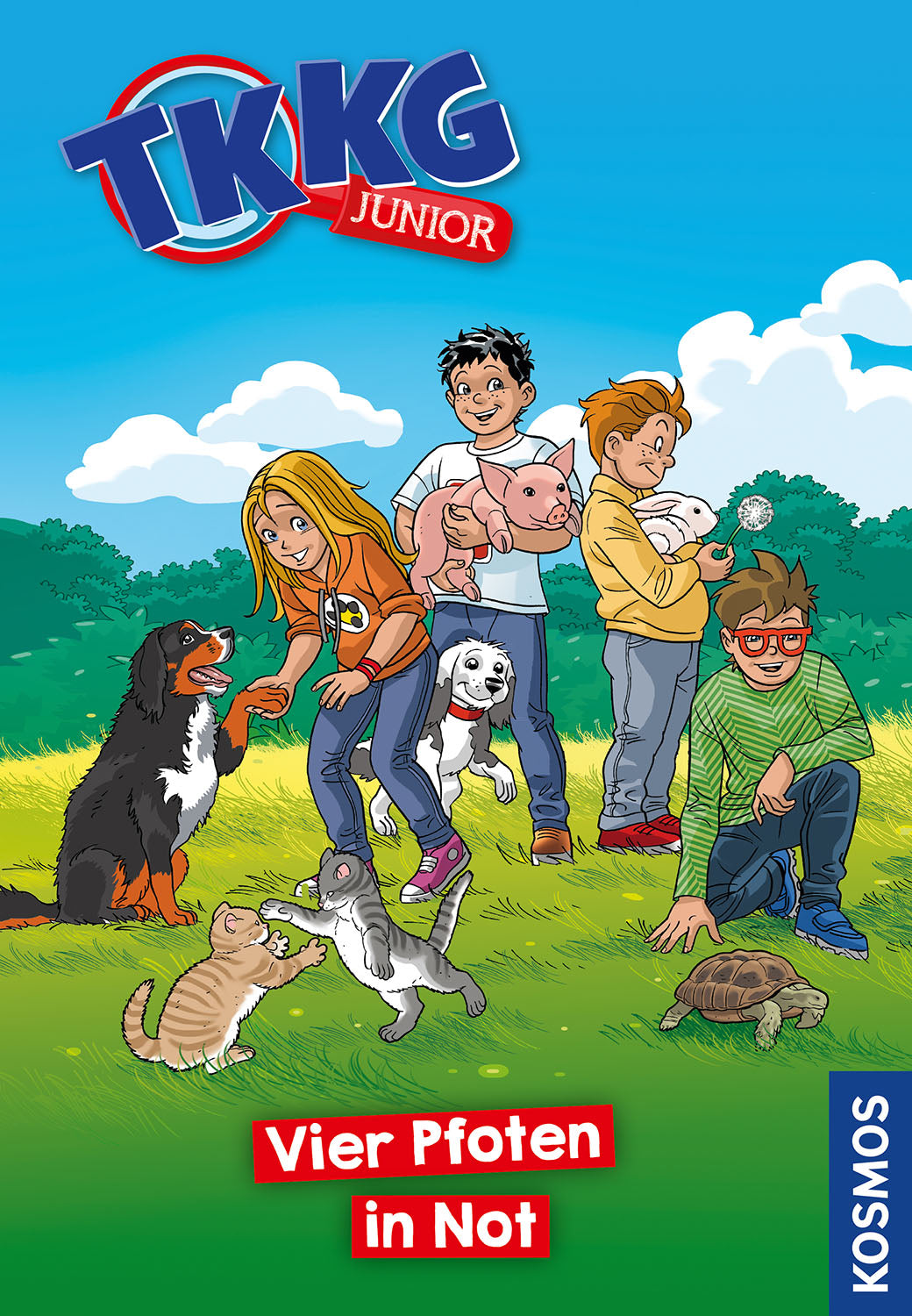 tkkg-junior-17-vier-pfoten-in-not-kinderbuch-tierabenteuer image 1