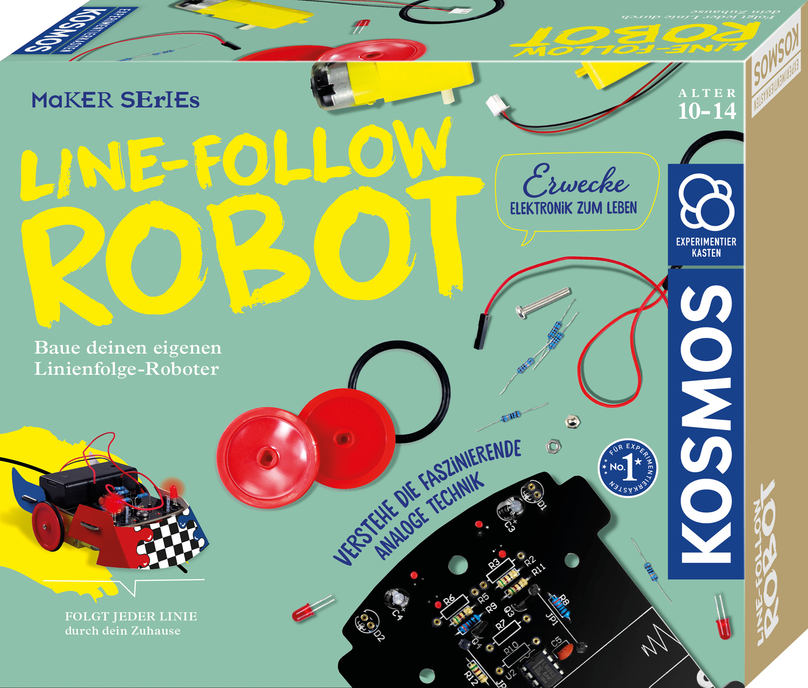 kosmos-line-follow-robot-experimentierkasten-roboter-bausatz image 1