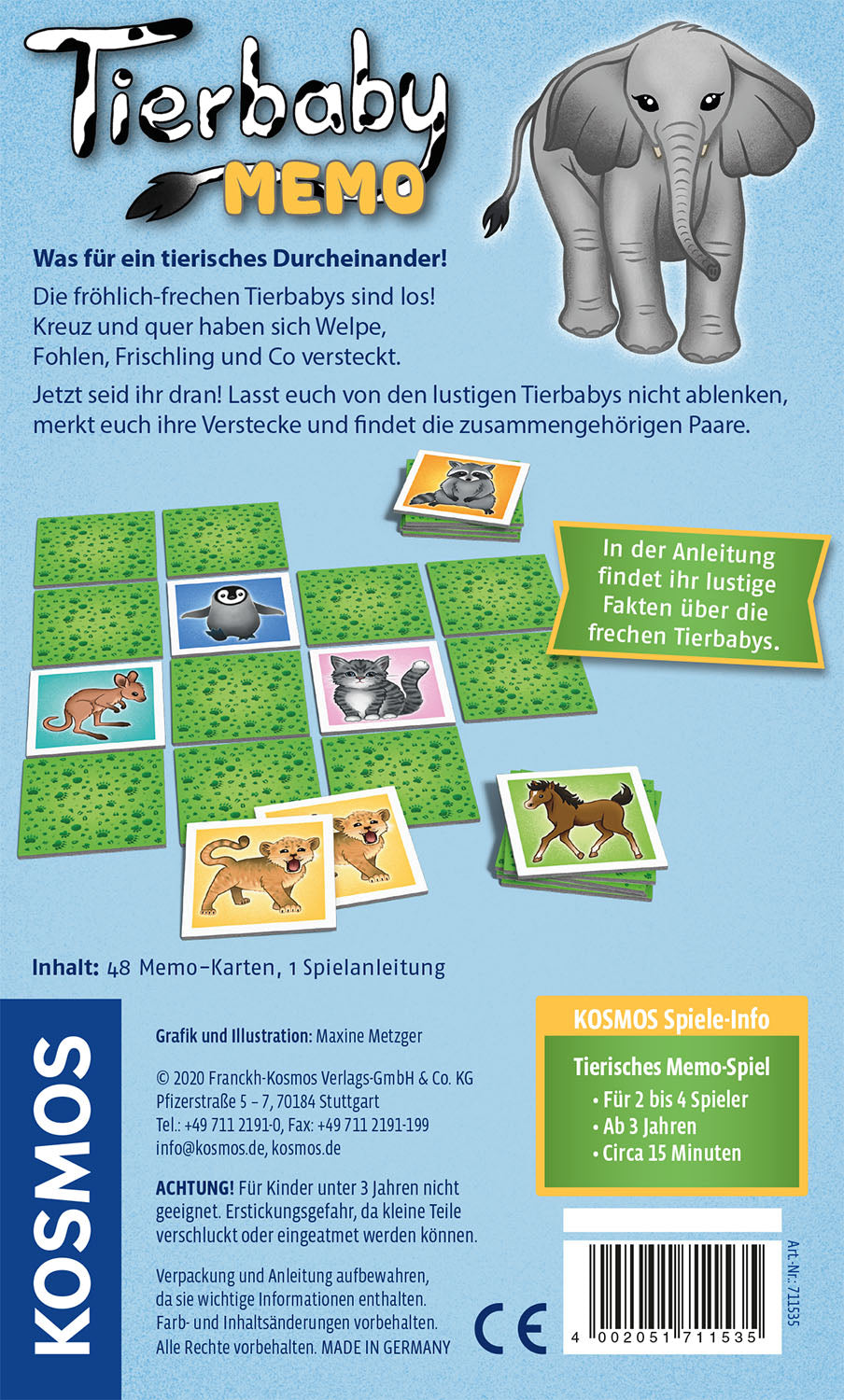 kosmos-tierbaby-memo-memo-spiel-48-karten-tierbabys image 2