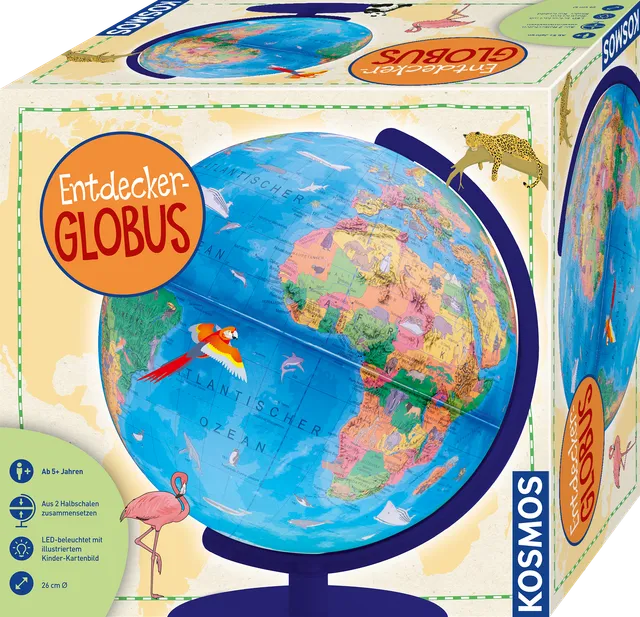 die-zauberkicker-experimentierk-sten-entdecker-globus-kinderglobus-26-cm image 1
