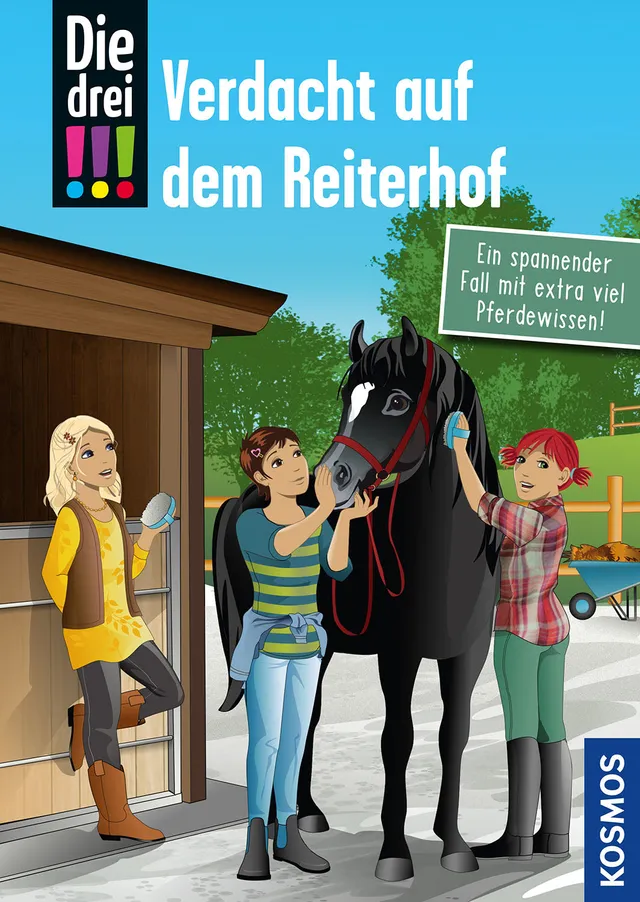 die-drei-verdacht-auf-dem-reiterhof-pferde-krimi-buch image 1