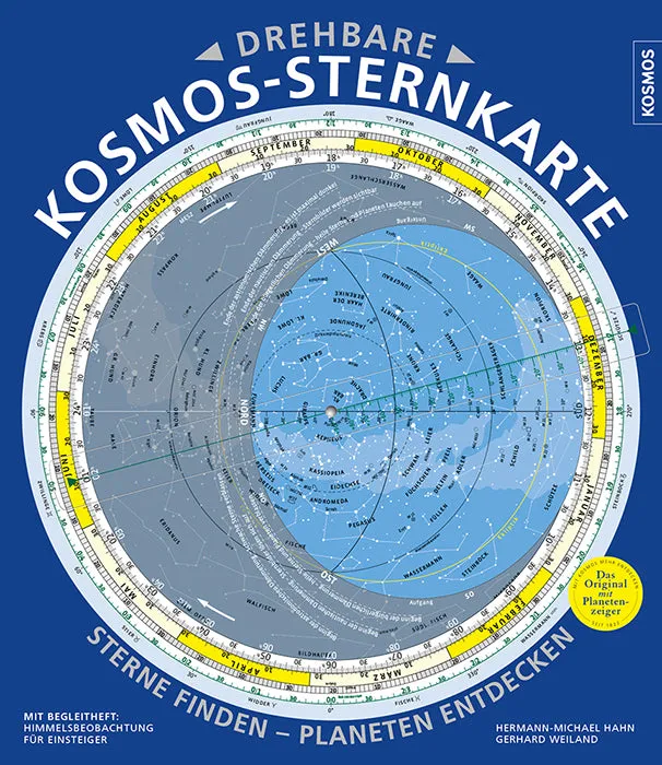 kosmos-drehbare-sternkarte-sternkarte-mitteleuropa-mit-planetenzeiger image 1