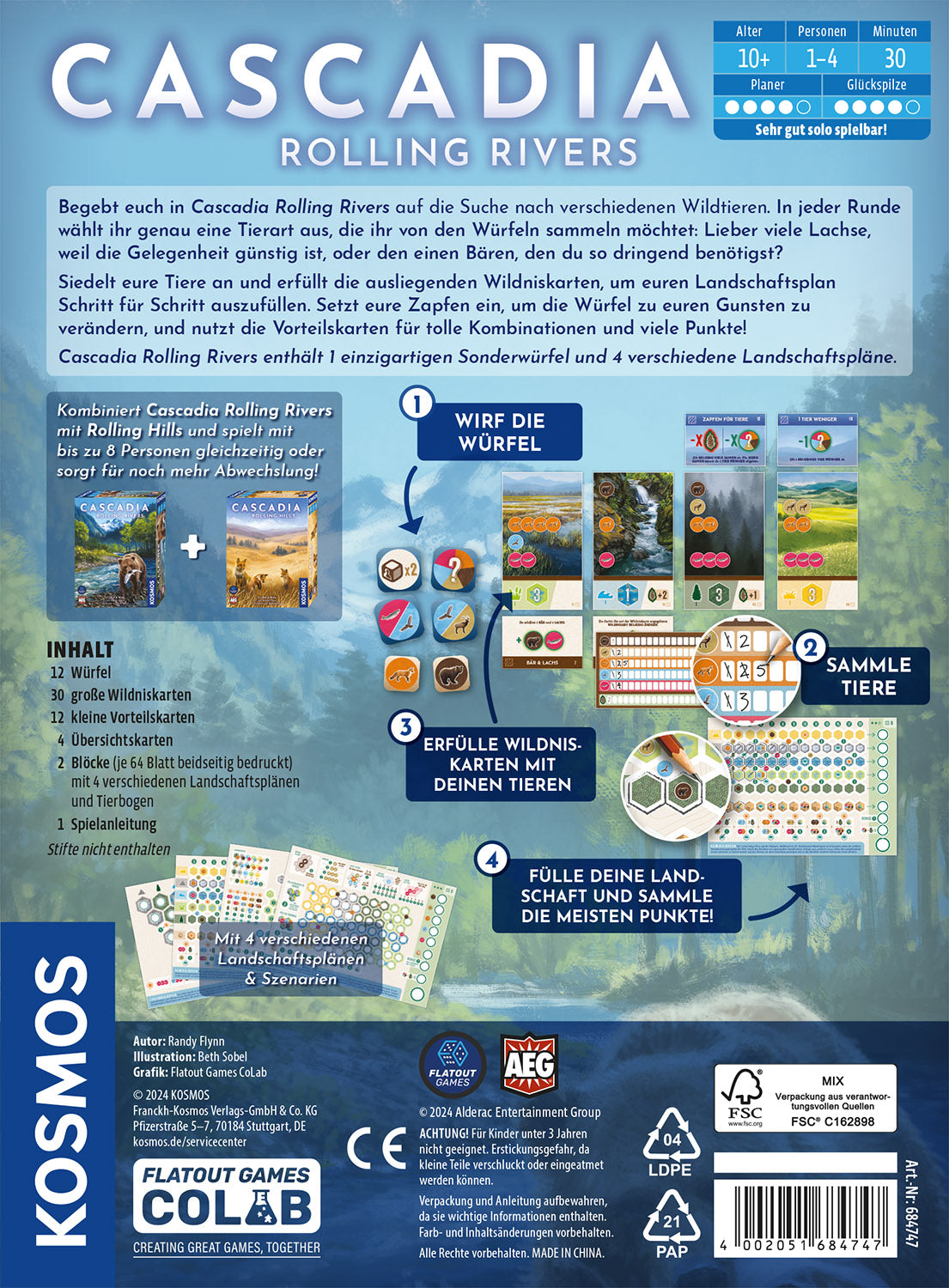 kosmos-cascadia-rolling-rivers-w-rfelspiel-1-4-personen image 2