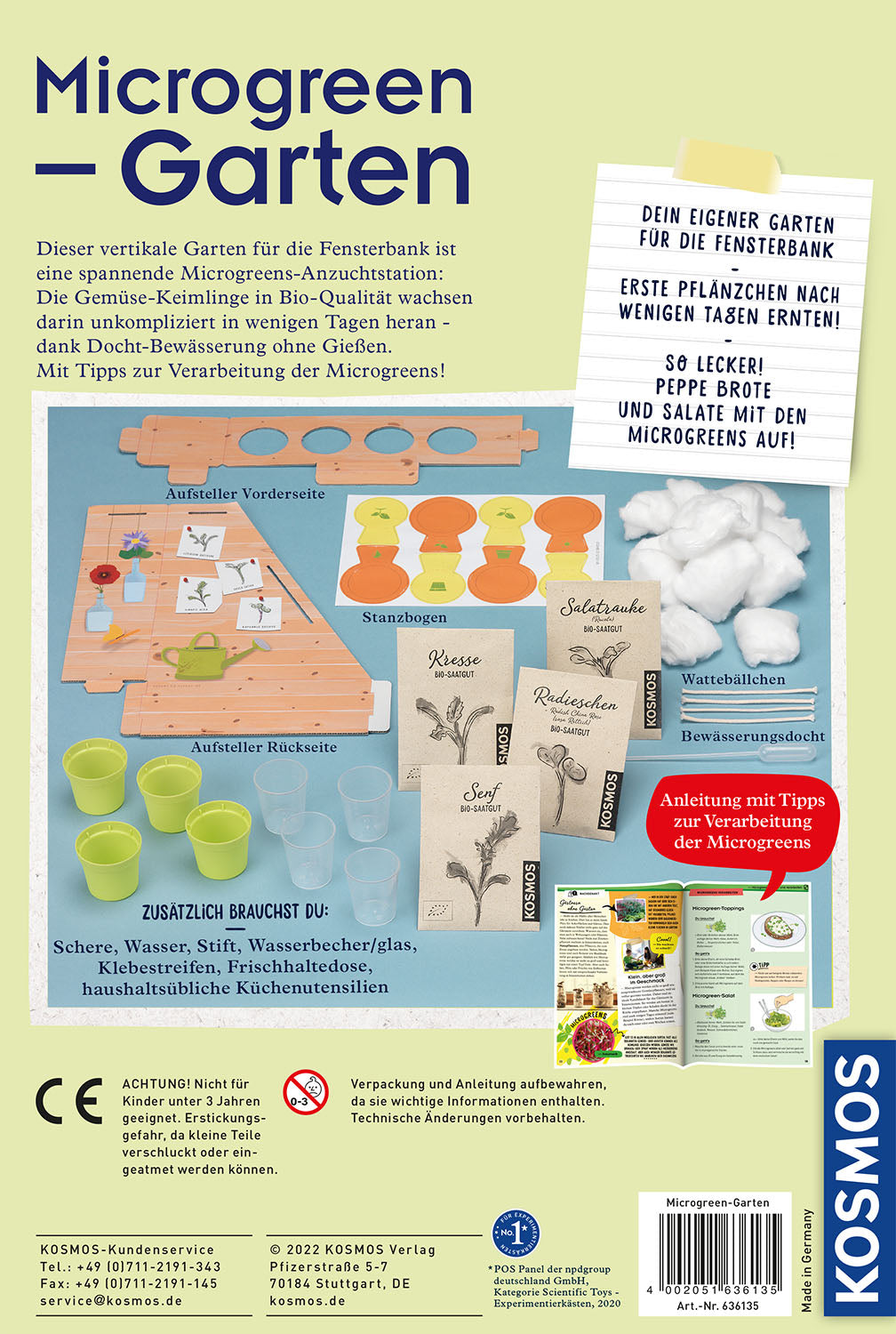 kosmos-microgreen-garten-experimentierkasten-bio-keimlinge-4-sorten image 2