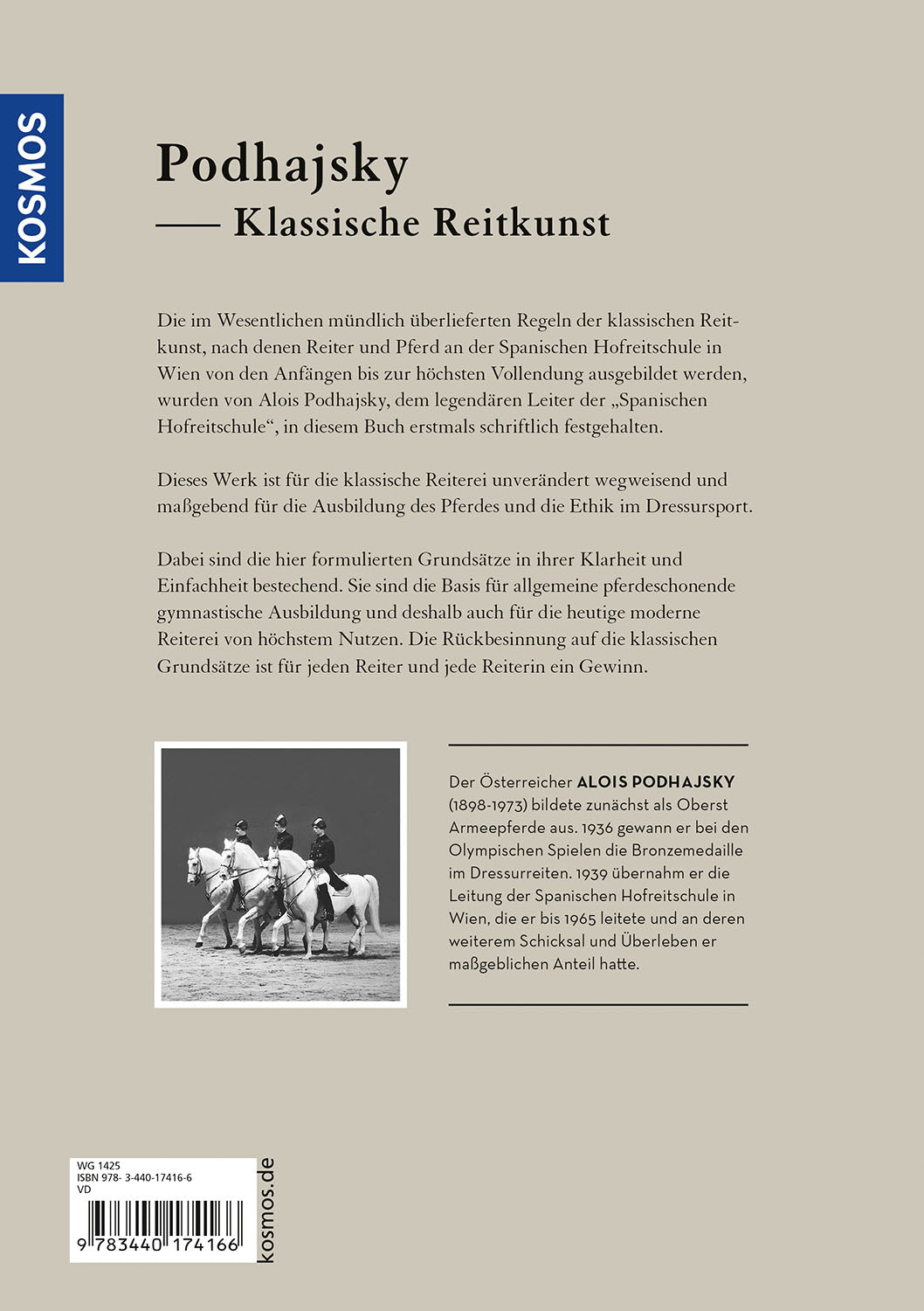 kosmos-die-klassische-reitkunst-reitbuch-dressur-podhajsky image 2
