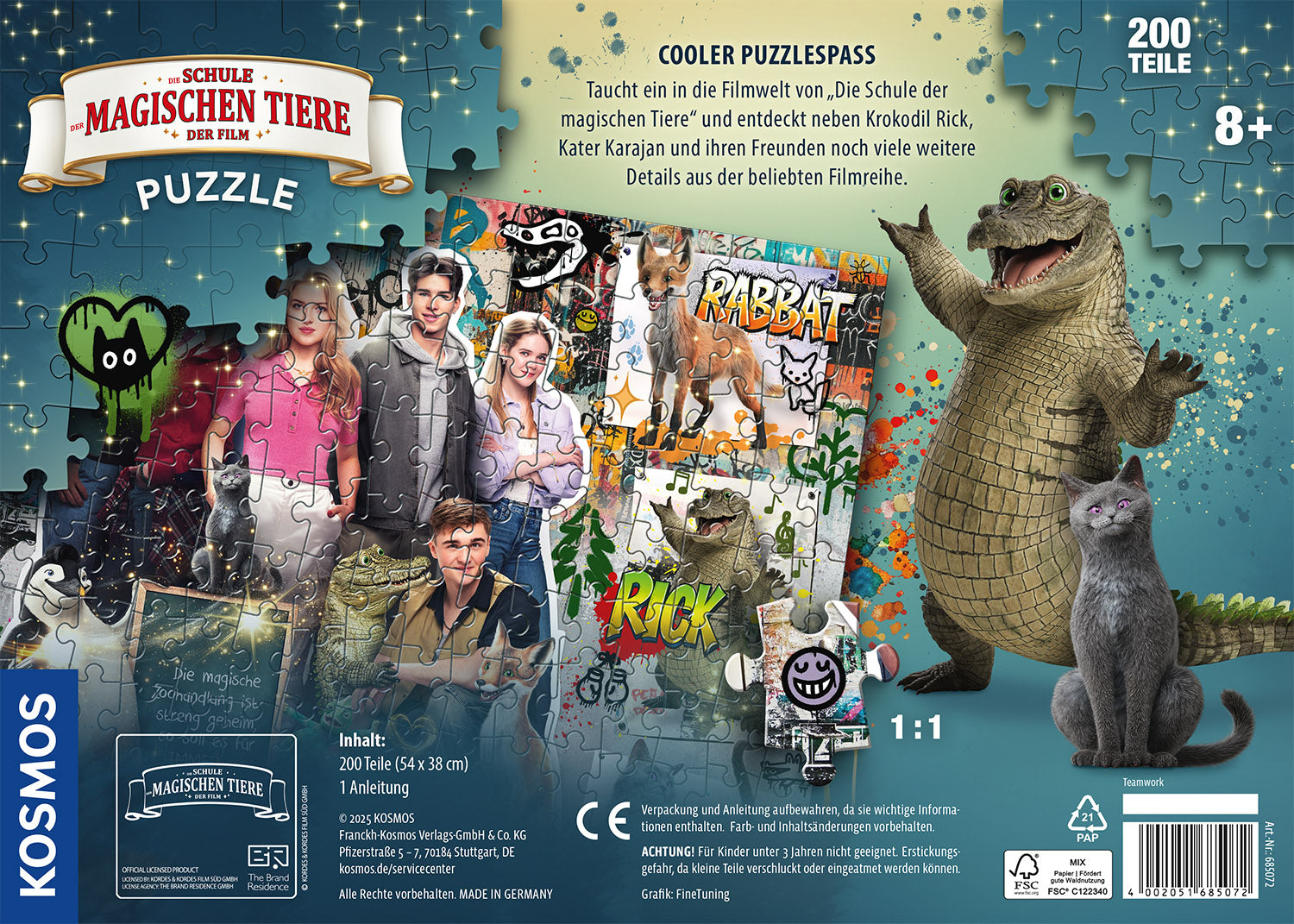 adventure-games-spiele-schule-magischen-tiere-puzzle-200-teile image 2