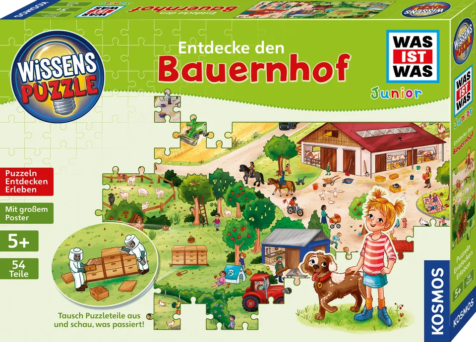kosmos-was-ist-was-junior-bauernhof-wissenspuzzle-54-teile-2 image 1